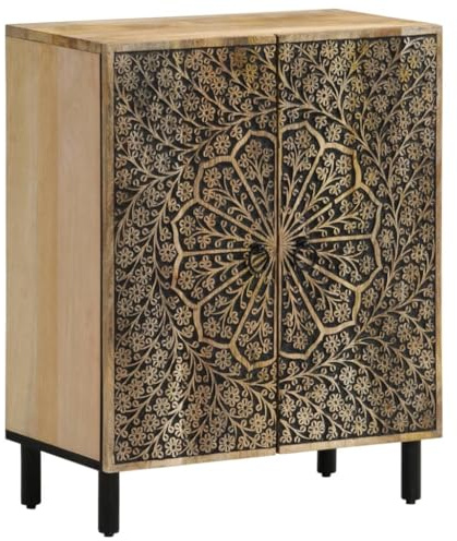 vidaXL Beistellschrank 60x33x75 cm Massivholz Mango