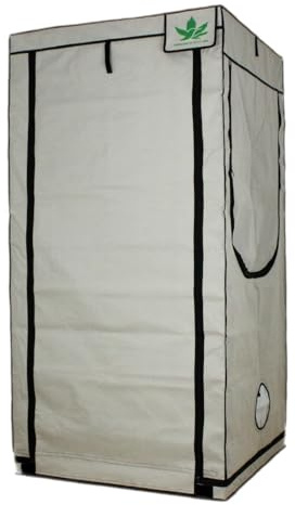 Premium Growzelt 100x100x200 cm, Anbaubox für Pflanzenzucht, Pflanzenzelt