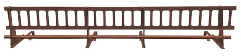 Schneefanggitter-Set für Photovoltaik (2,0 m) – Komplettsystem inkl. Rohr & Stützen – 320 kg/m Traglast – Made in Germany – Einfache Klemm-Montage ohne Bohren – Verzinkter Stahl (Rotbraun)