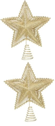 Cabilock 2 Pezzi Puntale Per Albero Di Natale A Forma Di Stella Cava Decorazione Per Albero Di Natale Puntale Per o Di