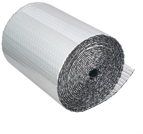 HpLive Folien-Isolierrolle, aluminisierte Isolierfolie, Blasenfolien-Isolierung, Mehrzweck-Doppelaluminium-Kühler, Wärme, Dachboden