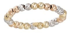 JC Trauringe Kugelring Goldring Schmuckring in Echt 585 Gold klassische, schlichte Damenringe mit diamantierten Kugeln Damen Schmuck in Tricolor inkl. Schmucketui 8793