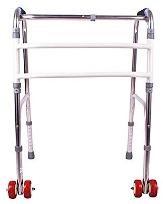 AYCDL Rollstuhl-Gehhilfe, Gehgestell, Zusammenklappbarer, Leichter Rollator, Verstellbarer, Zusammenklappbarer Gehrahmen Aus Edelstahl, Gehhilfe, Mobilitätshilfe, Me,