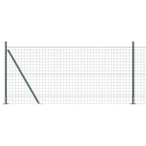 vidaXL Valla Euro con 13 postes y bridas 0.8 x 25 m de acero galvanizado | Cercado de privacidad para exteriores, resistente a los rayos UV y duradero. Ideal para delimitar tu jardín y mantener la se