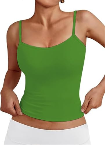 OYIGELZ Haut d'été sans manches pour femme - Coupe ajustée - Chemisier basique - Débardeur d'été - Streetwear, M