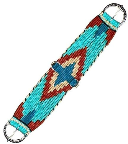 Cheval’s Western Mohair Wool Horse Cinch, Saddle Cinch with Stainless Steel Buckles, Breathable & Durable Equestrian Tack for Trail Riding, Barrel Racing, Roping, Rodeo Gear- Multicolor