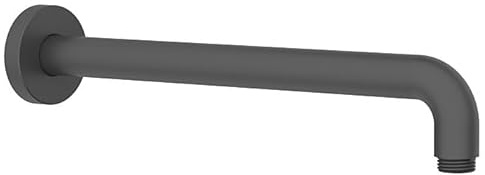 AquaCraft Brausearm 300 mm Schwarz Matt I Duscharm 90° Ø 24 mm I Wandarm für Kopfbrause I Badaccessoire minimalistisch & robust I Universaler Duschkopf Anschluss