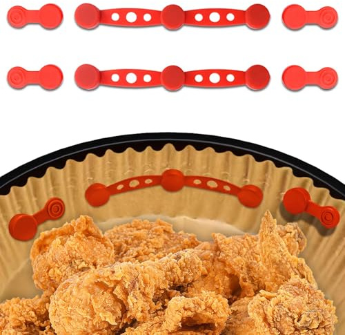 Torven Silikon Magnete für Airfryer Backpapier - 3 Stück, Schwarz, Universell für Ninja, Philips, Cosori & mehr