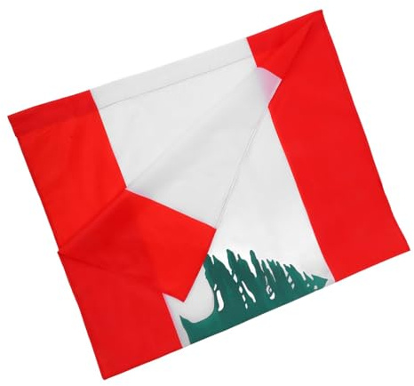SHINEOFI Drapeau Libanais Extérieur Polyester Léger avec Gaine pour Hampe Symbole Culturel Portable pour Fêtes Cérémonies et Décorations Nationales