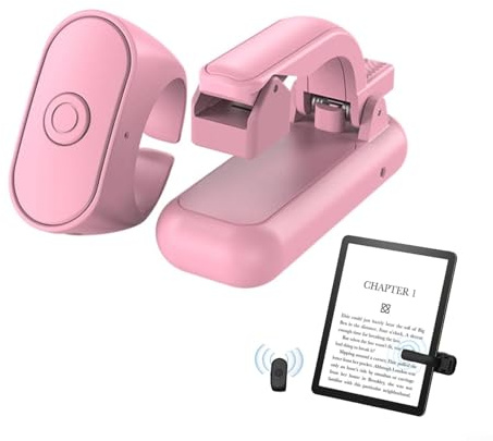 HEIBTENY Telecomando portatile con clicker per pagina, per Kindle e eReaders Paperwhite, scatto remoto della fotocamera, senza fili, per girare pagine per iPhone, iPad, tablet Android, lettura romanzi