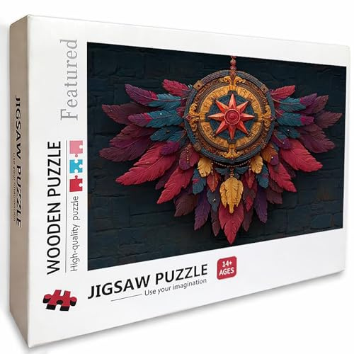 Puzzle Bois Rouge, Plume Puzzle 3000 Pièces Adultes avec Boîte 122x81cm, Activités de Loisirs en Famille, Jeu éducatif Défi énigme de Qualité Supérieure, pour Adultes Adolescent, Cadeau Homme, G-6101