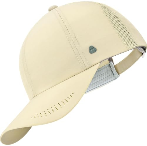 YANIKY Gorra de béisbol sin estructura para hombre y mujer, gorra de verano con protección UV, transpirable, gorra deportiva para exteriores, ajustable, de secado rápido, para correr, caqui, M-L