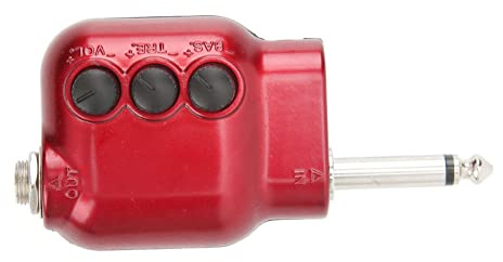 TIKATARER Gitarrförförstärkare, Miniförförstärkare med Impedansmatchning för Akustiska Gitarrer, 6,35 Mm Uttag, Röd