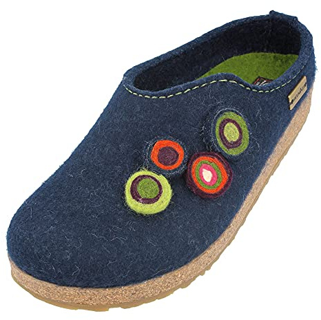 HAFLINGER Grizzly Kanon Filzpantoffel Hausschuh Filzclog Kork Kapitän, Gr. 39
