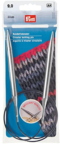 Prym 212224 rundstickor MS 80 cm 9,00 mm silverfärgad