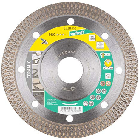 wolfcraft Diamond Cutting Disc Pro Ceramic Turbo for Angle Grinders I 8328000