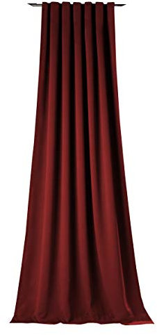 NOVUM fix Vorhang Verdunkelung Bordeaux rot Kälteschutz Kräuselband Blickdicht Klimavorhang Übergardine XXL extra lang bis 350 cm energiesparen 145x325 cm (BxH)