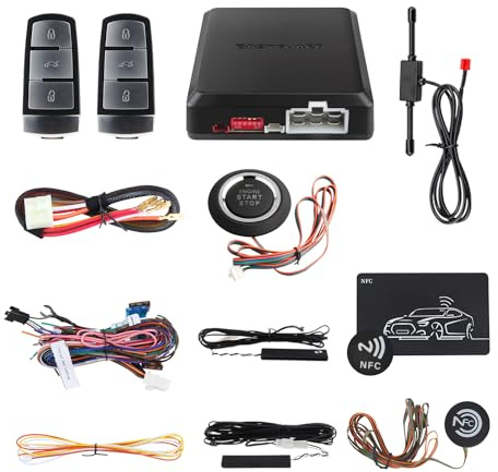 EASYGUARD EC002-V0 PKE passives Keyless Entry Car Alarmanlage Auto Start Push Start Button Touch Passwort Keypad Backup Keyless Go Rolling Code DC12V