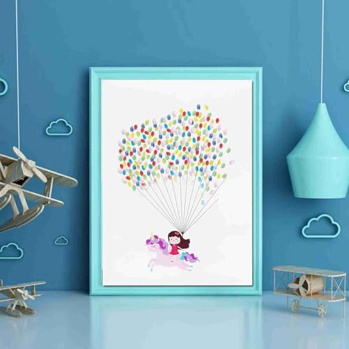Peinture d'empreintes Digitales Bricolage Woodland de Bande dessinée, Arbre de Signature de Modèle Mignon pour La Décoration de La Maison de Mariage(HK197)