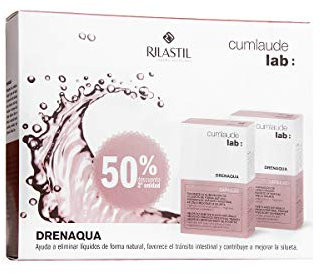 CumLaude lab: Pack drenaqua 2ª unidad al 50% 30 cápsulas cada caja, Té verde, potasio, probióticos y prebióticos.
