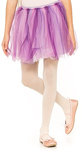 OVISSA Collant da Balletto per Ragazze Collant Scolastici per Bambine Resistenti con Piedi Morbidi Uniformi Scolastiche Danza Sport 50 DEN con Microfibra, Ecru 11-12 anni