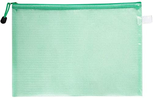 MACHSWON Kunststoffhüllen A6 Aktenordner Dokument Netz Reißverschluss Taschen Wasserdicht Reißverschluss Geldbörse Tasche Büro Schreibwaren Aufbewahrungstasche Grün