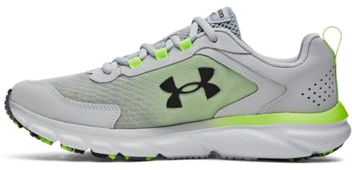 Under Armour Mens Charged Assert 9 Marble Running Shoe, Mod Gray/Lime Surge/Black, 11