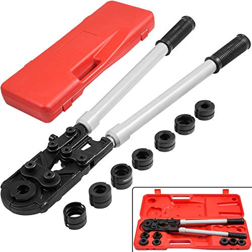 YyDDs Strumento di crimpatura Manuale per Tubi Strumenti Idraulici Tipo THV con Ganasce intercambiabili TH16 TH20 TH26 TH32 V15 V18 V22 V25 per Tubi in pex/Rame/Acciaio, Rosso