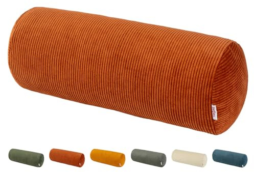 beties - HYggelig No.1 - Trendiger Cord-Samt Nackenrollen Bezug ca. 15x40 cm; Kissenbezug in Raumausstatter Qualität aus deutschem Unternehmen