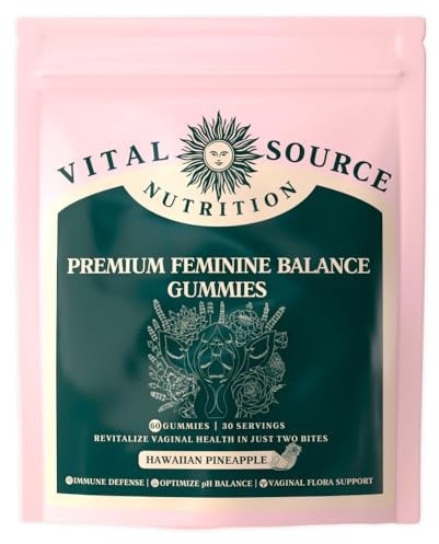 Vital Source Nutrition Vaginal Probiotic Gummies for Women - pH Balance and Immune Defense, Support Healthy Odor and Vaginal Flora - Vegan, Gluten-Free - Hawaiian Pineapple - 60 Gummies - 30 Servings