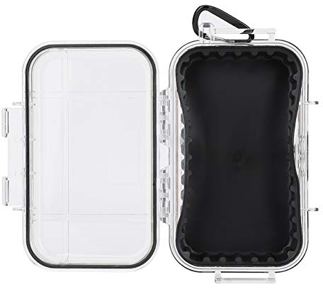 Yosoo Health Gear Outdoor Survival Stoßfester Wasserdichter Aufbewahrungskoffer Schutzhülle, Luftdichter Box Behälter für den Außenbereich, Schwarz, Trocken für Angel Cam Wanderaktivitäten