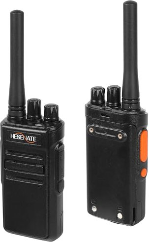 HESENATE HT66 Walkie Talkie, PMR446 Funkgerät Lizenzfreies Große Reichweite Funkgeräte Set Professionelles Woki Toki 16 Kanäle Walky Talky Handfunkgerät Scan VOX mit USB C Ladegerät (Schwarz, 2er set)