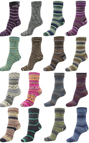 Sockenwolle Strumpfwolle Color 4-fädig 16Farben je 100g