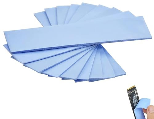 BYTLEOUTJ 8 PCS Assorted Thickness 0.5 mm Silicone Thermal Pad with 6.0 W/mk Thermal Conductivity, Reusable Thermal Conductive Silicone Pad, for SSD CPU GPU LED IC Chipset Cooling