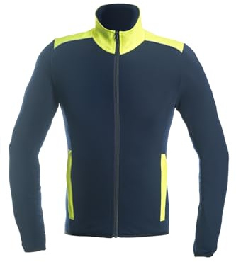 MGP SPORTSWEAR M261 THERMOFELPA FELPA TECNICA SOCCORSO PROTEZIONE CIVILE ALTA TERMICITA' (IT, Testo, XXL, Regular, Regular, BLU CON INSERTI GIALLO AV)