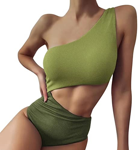 Pole Dance Abbigliamento Tezenis Costumi Donna Set di Costumi da Bagno Tankinis per Bikini Tinta Unita da Donna Color Costume Bagno Antica Sartoria Positano Copri Costume Mare (Green S)