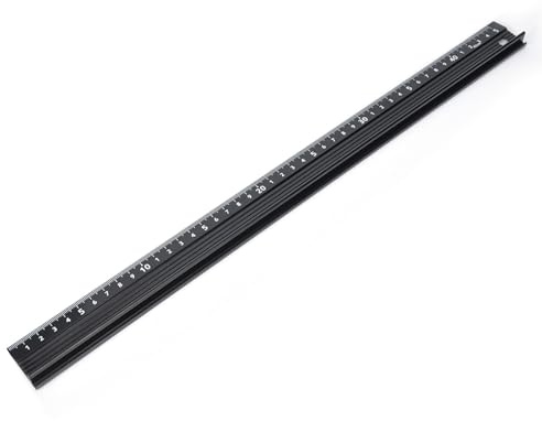 Righello da taglio a L, strumento di misurazione della lunghezza in lega di alluminio con accessorio di protezione di sicurezza pieghevole per quilting, carta artigianale, cucito (Tipo L 45 cm)