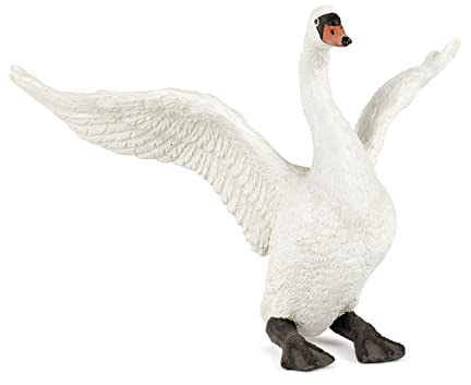 Papo - Realistische Weißer Schwan-Figur - 3 Jahre + - Kollektion Wilde Tiere - Lernspiel Wasservögel - Geschenkidee Spielzeug für Mädchen und Jungen