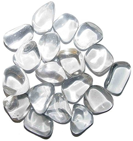 Bergkristall 100 g Trommelsteine, ca. 9-14 Steine, Handschmeichler Wassersteine