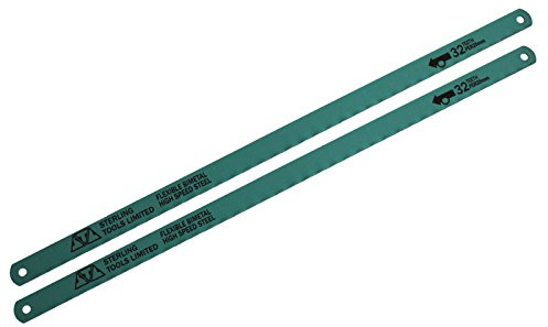 2 x Hacksaw Blades 32 TPI Bi-Metal Shatterproof High Speed Steel 12 300mm by AllTrade Direct by AllTrade Direct