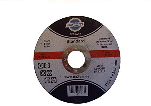 Olbrich-Industriebedarf - Lot de 10 disques à tronçonner 115 x 1 mm en inox Pour l’acier inoxydable, l’acier, le métal et le fer