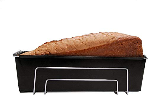 Brotbackform | Kastenform Antihaftbeschichtet | Ideal zum Kuchen und Brot backen | Brotform wiederverwendbar | Backofen Brot backen | Anthrazit