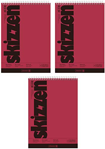BRUNNEN BrunnenZeichen-/Skizzenblock (110 g/m²,mit Spirale) (3, B4)