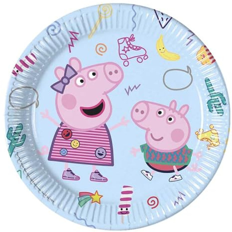Procos Pappteller Peppa Pig 23 cm Ø | 8 Stück FSC