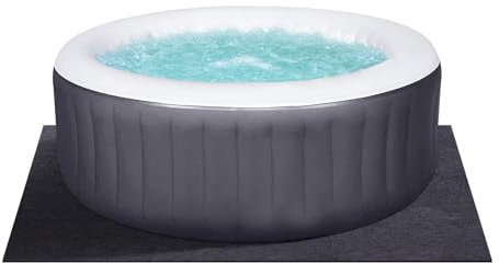 74 X 72 Hot Tub Mat - Large Inflatable Hot Tubs Floor Pad for 71 Dia. Outdoor Indoor Portable Spa Pool Ground Protection, Water-Absorbing Washable Outside Accessories