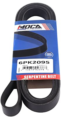 MOCA 6PK2095 EPDM Serpentine Belt fits 1989-2008 for Cadillac for Dodge Grand Caravan Charger for Ford for Mazda