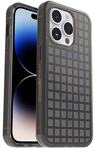 OtterBox Symmetry+ transparente Hülle für iPhone 14 Pro für MagSafe, stoßfest, sturzsicher, schützende dünne Hülle, 3X Window Pane Black