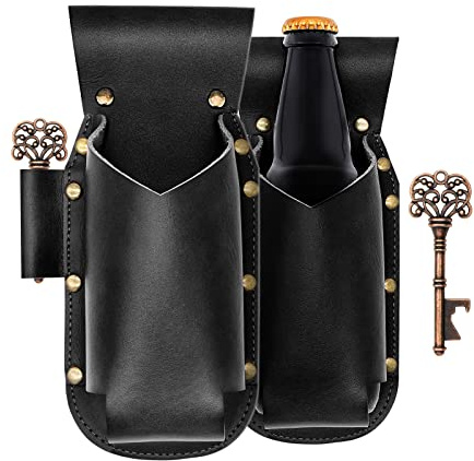 iPihsius Beer Holster, Beer Holster for Men 2PCS,Bottle Opener Included Beer Gift for Men Party Picnic Beach Soda Cans Beverage Holder