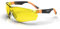 DEX FIT Safety Glasses SG210, Z87 Eye Protection, Anti fog & Scratch Resistant, Adjustable for Women and Men, Blue Light Blocking & UV Protective (Black & Orange Frame, Yellow Lens)