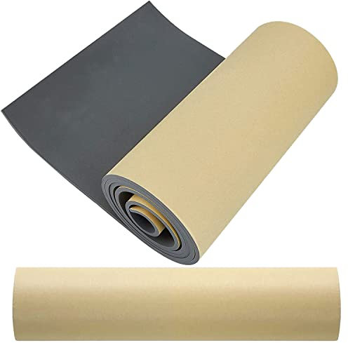Rotolo Schiuma Autoadesiva 200x30cm Spessore 2mm Foglio di Neoprene Adesivo per Scrapbooking Artigianato Tappezzeria Cosplay Decorazione Halloween Nero